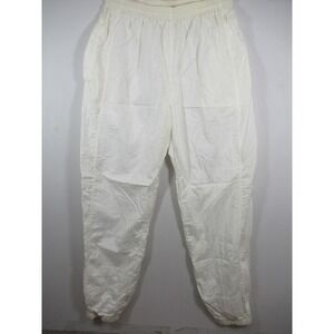 Vintage Nike Supreme Court Nylon Pants Men Medium Ivory Jogger Track Warm Up